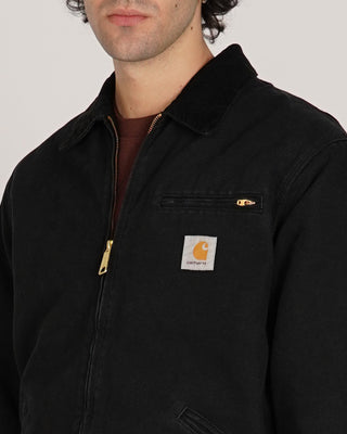 Carhartt WIP OG Detroit Jacket Black Aged Canvas - busta