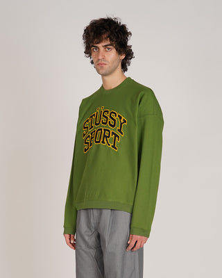 Stussy Relaxed Oversized Crew Green