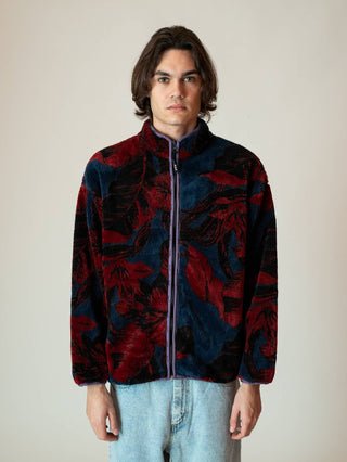 Huf Sativa Floral F/Z Sherpa Navy Blazer