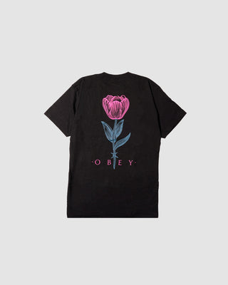 Obey Barbwire Flower Classic Tee Black