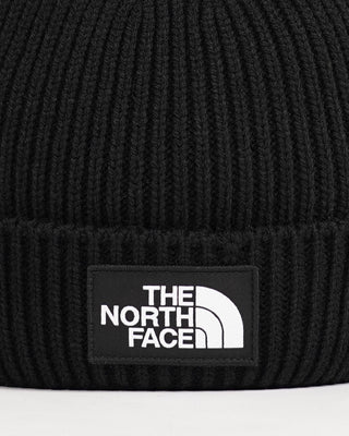 The North Face Logo Box Cuffed Beanie Black - busta