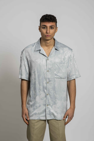 Han Kjøbenhavn Summer Shirt Grey Jacquard - 1i-dx-1