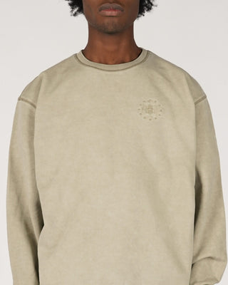 Huf 12 Galaxies Faded Crewneck Khaki